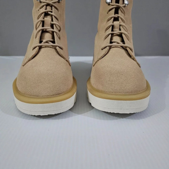 NEW Sorel Hi Line Ankle Boot Womens 7.5 Tan Leather Waterproof Hiking Lug Sole - Picture 5 of 13